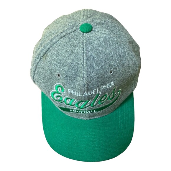 Vtg 90s Starter Script Melton NFL Philadelphia Eagles Wool Snapback Hat Cap READ - Picture 4 of 10